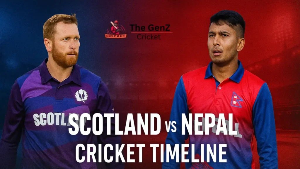 Scotland National Cricket Team vs Nepal National Cricket Team Timeline