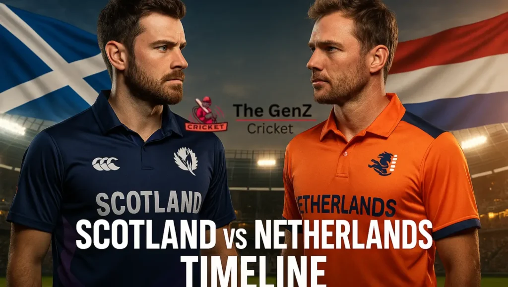 Scotland National Cricket Team vs Netherlands National Cricket Team Timeline