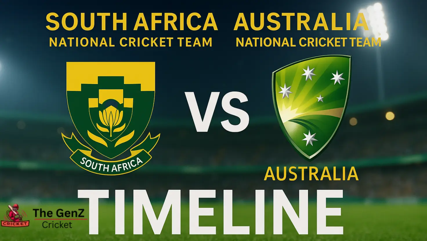south africa national cricket team vs australia cricket team timeline